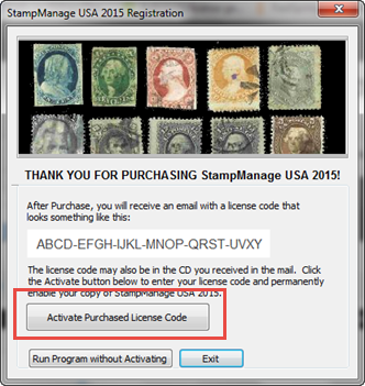 StampManage Activate Button