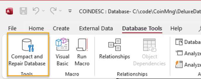 Unrecognized Database Format